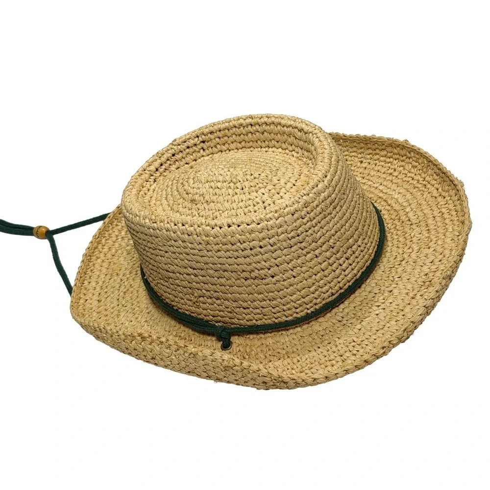 Scala Women's Crocheted Twisted Raffia Outback Beach Sun Hat High End Timeless